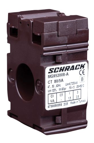 SCHRACK-MG952008A Felfűzhető áramváltó kábelhez, D=21mm, 80/5A