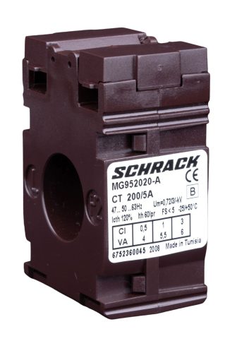 SCHRACK-MG952020A Felfűzhető áramváltó kábelhez, D=21mm, 200/5A