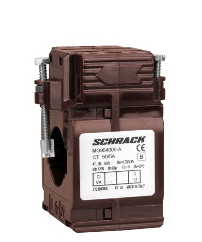 SCHRACK-MG954005A Felfűzhető áramváltó 50/5A, 30x10mm sínhez
