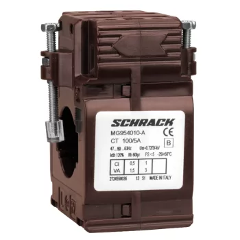   SCHRACK - Felfűzhető áramváltó 100A/5A, 30x10mm sínhez - MG954010-A