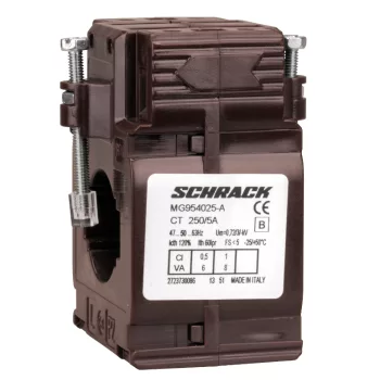   SCHRACK - Felfűzhető áramváltó 250A/5A, 30x10mm sínhez - MG954025-A