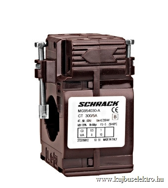 SCHRACK-MG954030A Felfűzhető áramváltó 300A/5A, 30x10mm sínhez