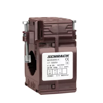  SCHRACK - Felfűzhető áramváltó 500A/5A, 30x10mm sínhez - MG954050-A