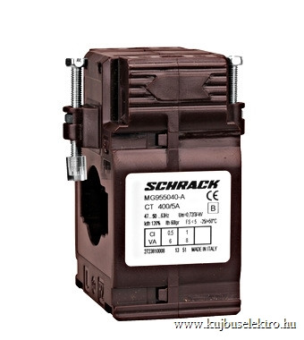 SCHRACK-MG955040A Felfűzhető áramváltó 400A/5A, 40x10mm sínhez