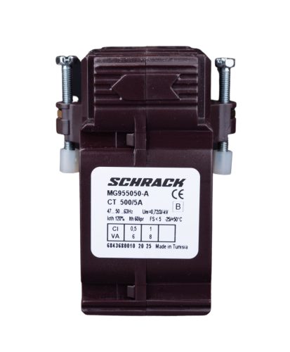 SCHRACK-MG955050A Felfűzhető áramváltó 500A/5A, 40x10mm sínhez