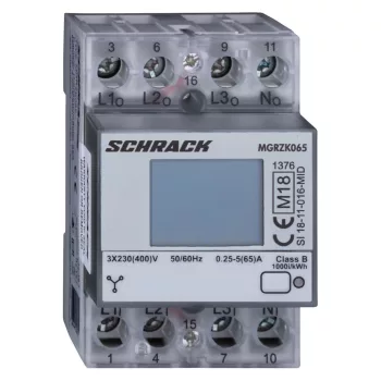 SCHRACK - 3f fogyasztásmérő, 65A, 3KE, MID - MGRZK065--