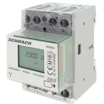   SCHRACK - 3f fogyasztásmérő, 65A, 3KE, MID, M-BUS - MGRZK365--