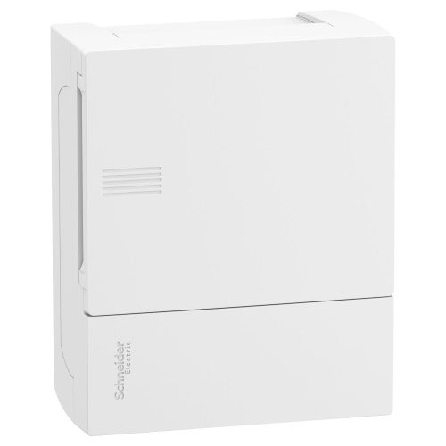 SCHNEIDER MIP12106 - RESI9 MP Kiselosztó, teli ajtó, falon kívüli, 1x6 modul, PEN sín, fehér