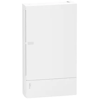   SCHNEIDER MIP12312 - RESI9 MP Kiselosztó, teli ajtó, falon kívüli, 3x12 modul, PEN sín, fehér