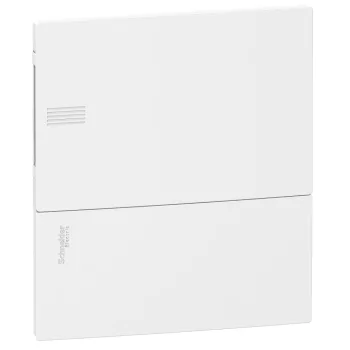   SCHNEIDER MIP22108 - RESI9 MP Kiselosztó, teli ajtó, süllyesztett, 1x8 modul, PEN sín, komplett, fehér