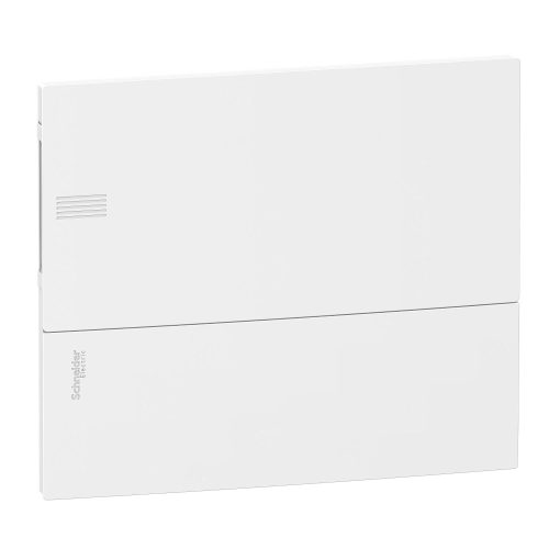 SCHNEIDER MIP22112 - RESI9 MP Kiselosztó, teli ajtó, süllyesztett, 1x12 modul, PEN sín, komplett, fehér