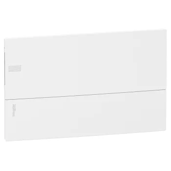   SCHNEIDER MIP22118 - RESI9 MP Kiselosztó, teli ajtó, süllyesztett, 1x18 modul, PEN sín, komplett, fehér