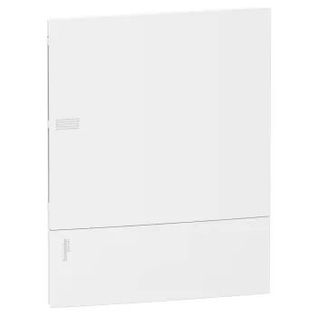   SCHNEIDER MIP22212 - RESI9 MP Kiselosztó, teli ajtó, süllyesztett, 2x12 modul, PEN sín, komplett, fehér