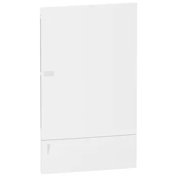   SCHNEIDER MIP22312 - RESI9 MP Kiselosztó, teli ajtó, süllyesztett, 3x12 modul, PEN sín, komplett, fehér