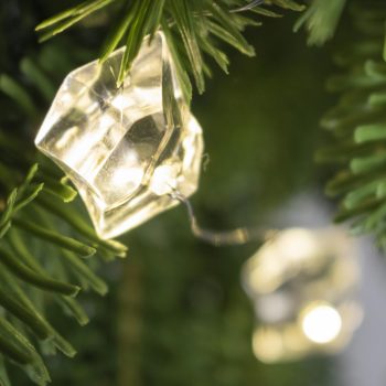   SOMOGYI ELEKTRONIC - ML 21/WW - LED-es elemes fényfüzér, 20 LED, "kristály" díszek