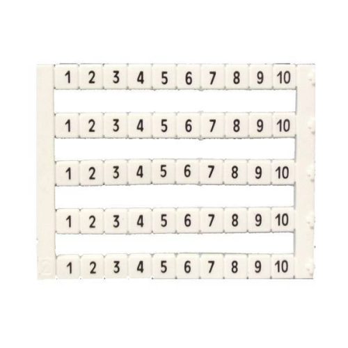 IMO - SK MT5-1-10 - Sorkapocs jelölő címke 5x5 mm, fehér,1-10 nyomtatott - HD Hungária - MT5-1-10