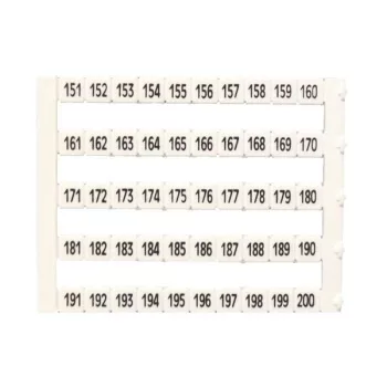   IMO - SK MT5-151-200 - Sorkapocs jelölő címke 5x5 mm, fehér,150-200 nyomtatott - HD Hungária - MT5-151-200