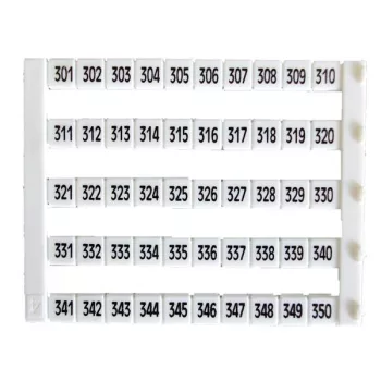  IMO - SK MT5-301-350 - Sorkapocs jelölő címke 5x5 mm, fehér,301-350 nyomtatott - HD Hungária - MT5-301-350