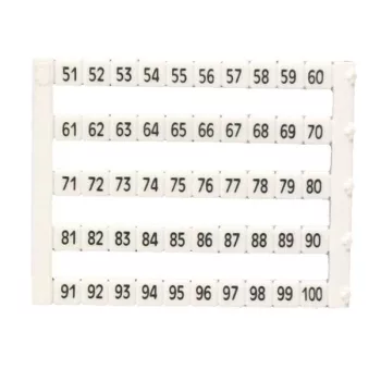   IMO - SK MT5-51-100 - Sorkapocs jelölő címke 5x5 mm, fehér,51-100 nyomtatott - HD Hungária - MT5-51-100