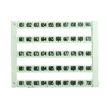   IMO - SK MT5-651-700 - Sorkapocs jelölő címke 5x5 mm, fehér, 651-700 nyomtatott - HD Hungária - MT5-651-700