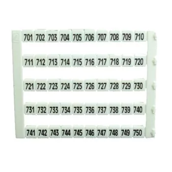   IMO - SK MT5-701-750 - Sorkapocs jelölő címke 5x5 mm, fehér, 701-750 nyomtatott - HD Hungária - MT5-701-750