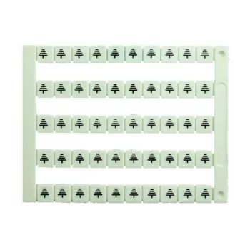   IMO - SK MT5-EARTH - Sorkapocs jelölő címke 5x5 mm, fehér,"föld jellel" nyomtatott - HD Hungária - MT5-EARTH