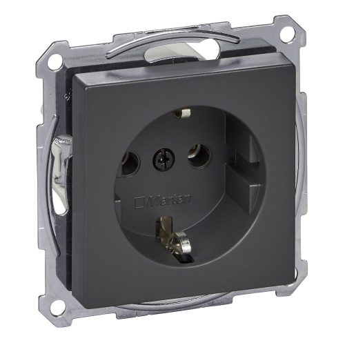 SCHNEIDER MTN2301-0414 - MERTEN 2P+F csatlakozóaljzat, rugós, 16A, System-M, antracit