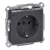 SCHNEIDER MTN2301-0414 - MERTEN 2P+F csatlakozóaljzat, rugós, 16A, System-M, antracit