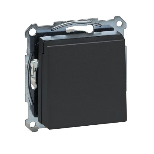 SCHNEIDER MTN2311-0414 - MERTEN 2P+F csatlakozóaljzat, csapófedéllel, rugós bekötés, 16A, System-M, antracit