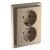 SCHNEIDER MTN2420-6533 - MERTEN 2x2P+F csatlakozóaljzat, biztonsági zsaluval, rugós, 16A, kerettel, System-D, szahara