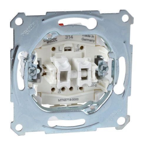 SCHNEIDER MTN3714-0000 - MERTEN Redőnykapcsoló, kiegészítő kontakttal, rugós bekötés, 10A