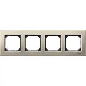  SCHNEIDER MTN403405 - MERTEN M-Plan négyes keret, titánium (fém)