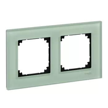   SCHNEIDER MTN404204 - MERTEN M-Plan kettes keret, smaragdzöld (üveg)