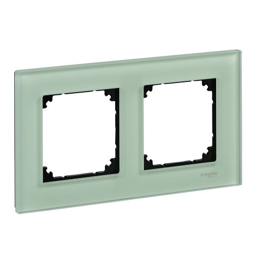 SCHNEIDER MTN404204 - MERTEN M-Plan kettes keret, smaragdzöld (üveg)