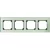 SCHNEIDER MTN404404 - MERTEN M-Plan négyes keret, smaragdzöld (üveg)