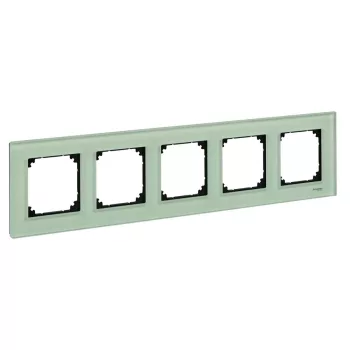   SCHNEIDER MTN404504 - MERTEN M-Plan ötös keret, smaragdzöld (üveg)