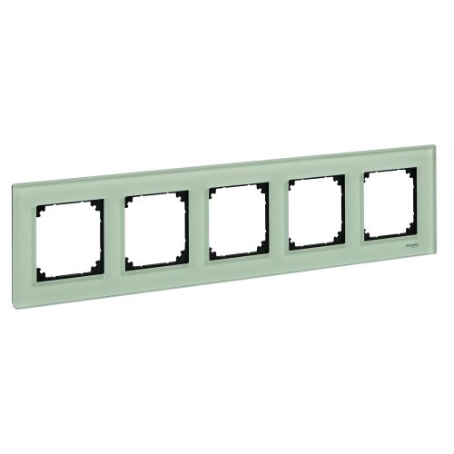 SCHNEIDER MTN404504 - MERTEN M-Plan ötös keret, smaragdzöld (üveg)