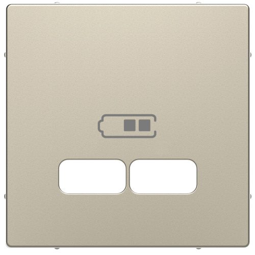 SCHNEIDER MTN4367-6033 - MERTEN Fedlap, USB töltőkhöz, System-D, szahara