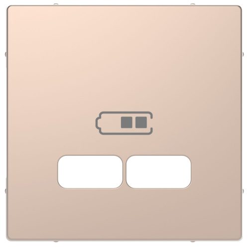 SCHNEIDER MTN4367-6051 - MERTEN USB töltő burkolat, D-Life, pezsgő metál