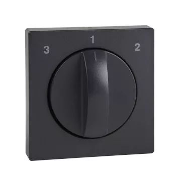   SCHNEIDER MTN437114 - MERTEN Fedlap, forgatógombos ventilátor kapcsolóhoz, System-M, antracit