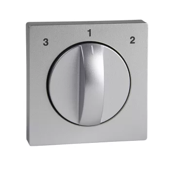  SCHNEIDER MTN437160 - MERTEN Fedlap, forgatógombos ventilátor kapcsolóhoz, System-M, alumínium