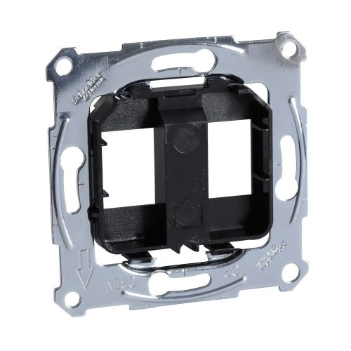 SCHNEIDER MTN4566-0003 - MERTEN Rögzítőkeret, 2xRJ45 moduláris aljzatokhoz, fekete