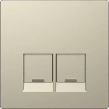   SCHNEIDER MTN4572-6033 - MERTEN Fedlap, 2xRJ45 aljzathoz, System-D, szahara