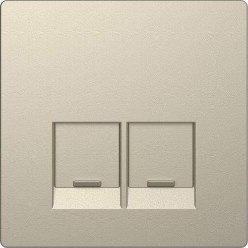 SCHNEIDER MTN4572-6033 - MERTEN Fedlap, 2xRJ45 aljzathoz, System-D, szahara