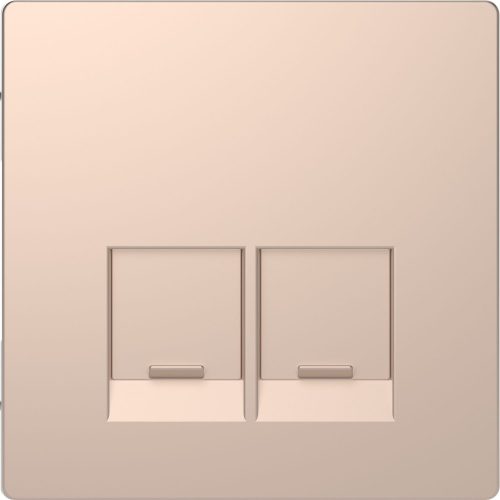 SCHNEIDER MTN4572-6051 - MERTEN Fedlap, 2xRJ45 aljzathoz, D-Life, pezsgő