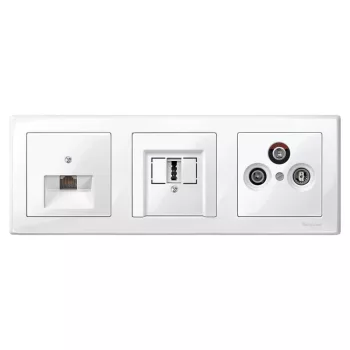   SCHNEIDER MTN478319 - MERTEN M-Smart hármas keret, polárfehér