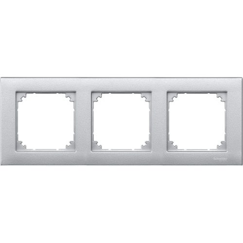 SCHNEIDER MTN486360 - MERTEN M-Plan hármas keret, alumínium