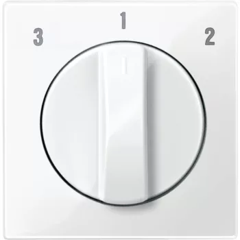   SCHNEIDER MTN567319 - MERTEN Fedlap, forgatógombos ventilátor kapcsolóhoz, System-M, polárfehér