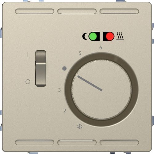 SCHNEIDER MTN5764-6033 - MERTEN Padlótermosztát, kapcsolóval, 250 V, 10A, System-D, szahara