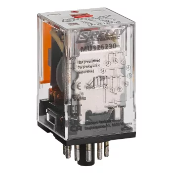   SCHRACK - MU relé, 3 váltó, 10A, 230VAC, 11-pólusú Compatible with MT326230-- - MU326230--